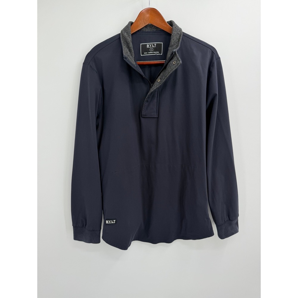 BYLT Elite Fairway Golf Pullover Mens Large Navy Quarter Snap Lightweight